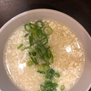 くずし豆腐と白菜の簡単中華スープ♪